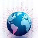 Digital PR Campaigns Icon - globe with network lines