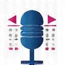 Interview Coordination Icon - calendar and microphone