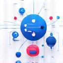 Media Relations Icon - connected lines
